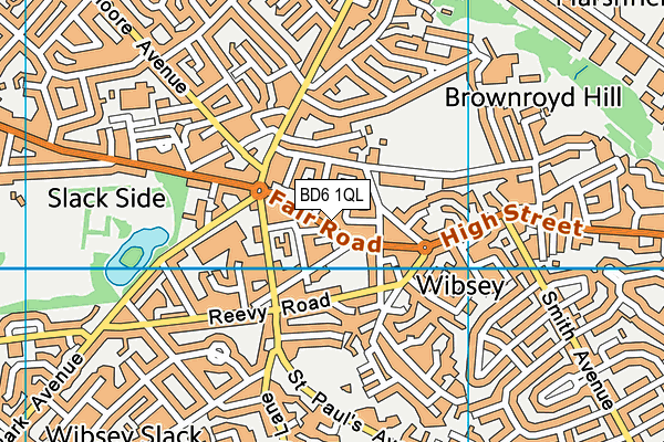 BD6 1QL map - OS VectorMap District (Ordnance Survey)