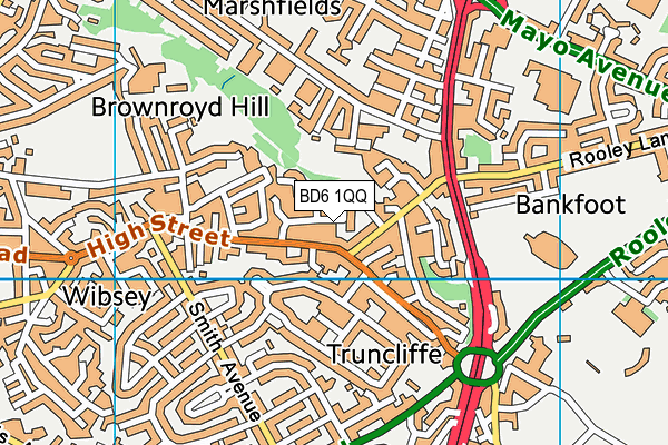 BD6 1QQ map - OS VectorMap District (Ordnance Survey)