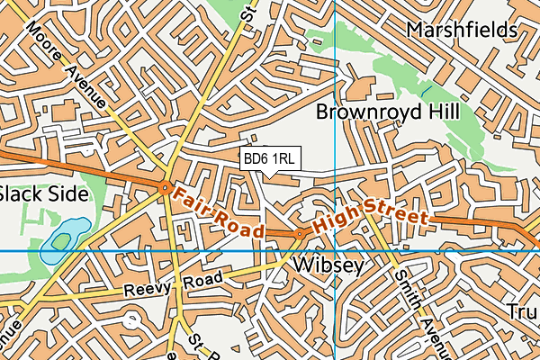 Wibsey Primary School map (BD6 1RL) - OS VectorMap District (Ordnance Survey)