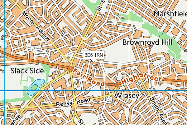 BD6 1RN map - OS VectorMap District (Ordnance Survey)