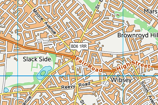 BD6 1RR map - OS VectorMap District (Ordnance Survey)