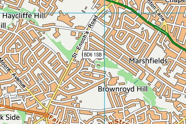 BD6 1SB map - OS VectorMap District (Ordnance Survey)