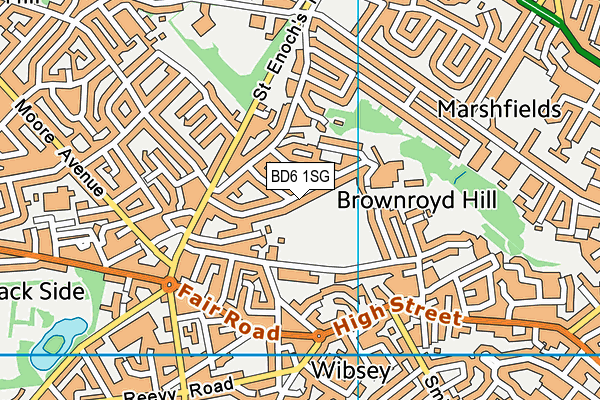 BD6 1SG map - OS VectorMap District (Ordnance Survey)