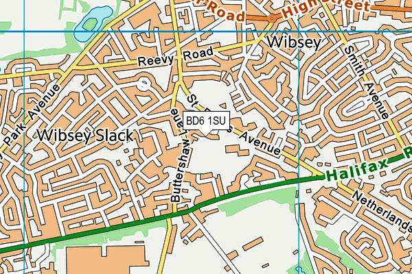 BD6 1SU map - OS VectorMap District (Ordnance Survey)