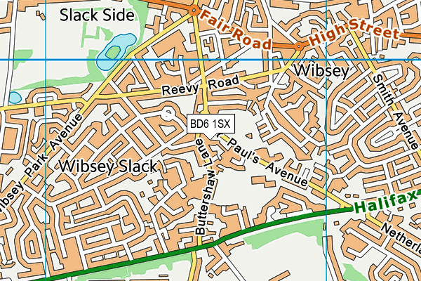 BD6 1SX map - OS VectorMap District (Ordnance Survey)