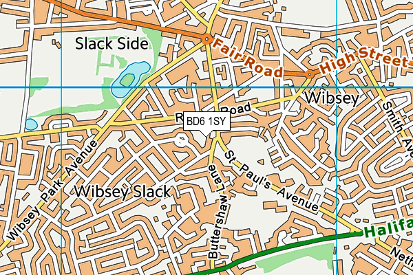 BD6 1SY map - OS VectorMap District (Ordnance Survey)