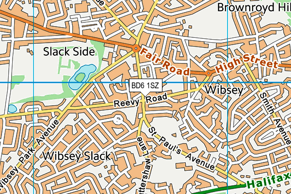 BD6 1SZ map - OS VectorMap District (Ordnance Survey)