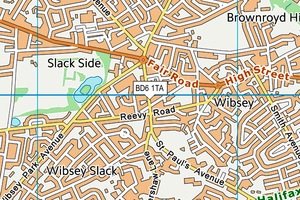 BD6 1TA map - OS VectorMap District (Ordnance Survey)