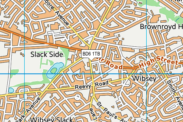 BD6 1TB map - OS VectorMap District (Ordnance Survey)