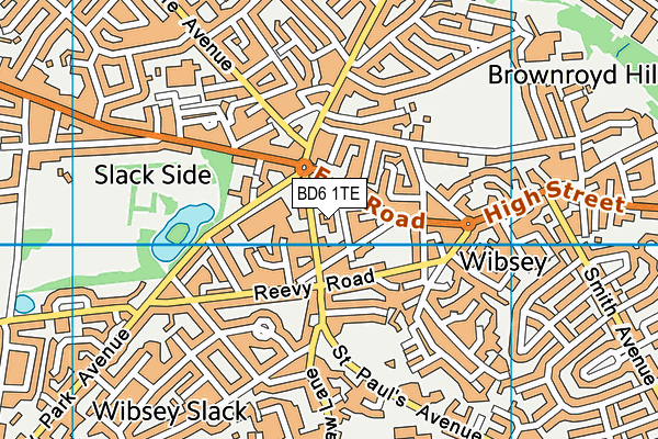 BD6 1TE map - OS VectorMap District (Ordnance Survey)