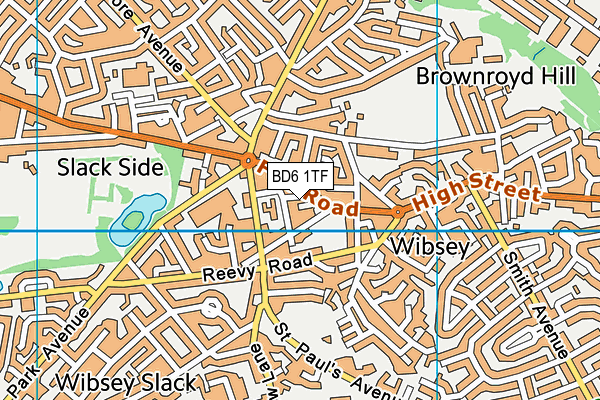 BD6 1TF map - OS VectorMap District (Ordnance Survey)