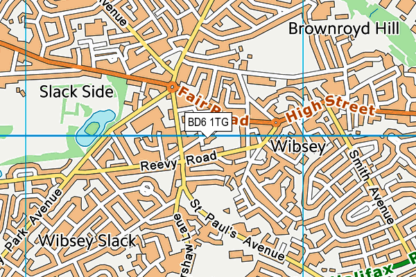 BD6 1TG map - OS VectorMap District (Ordnance Survey)