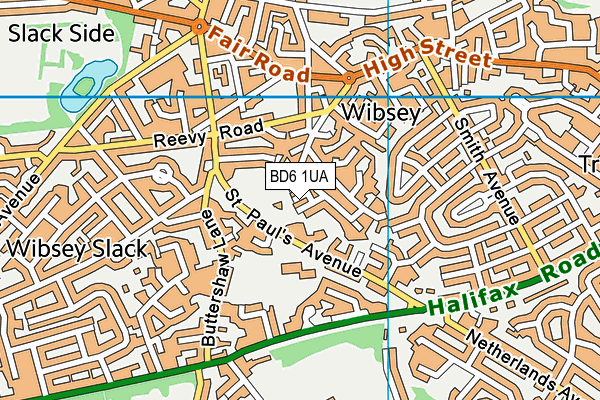 BD6 1UA map - OS VectorMap District (Ordnance Survey)