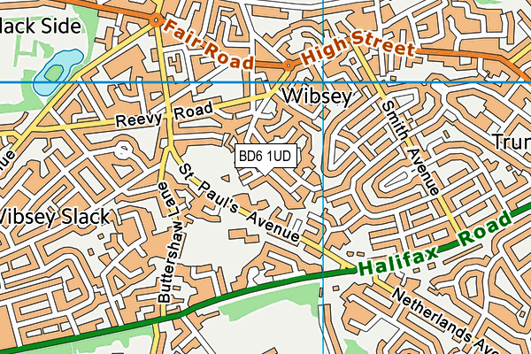 BD6 1UD map - OS VectorMap District (Ordnance Survey)
