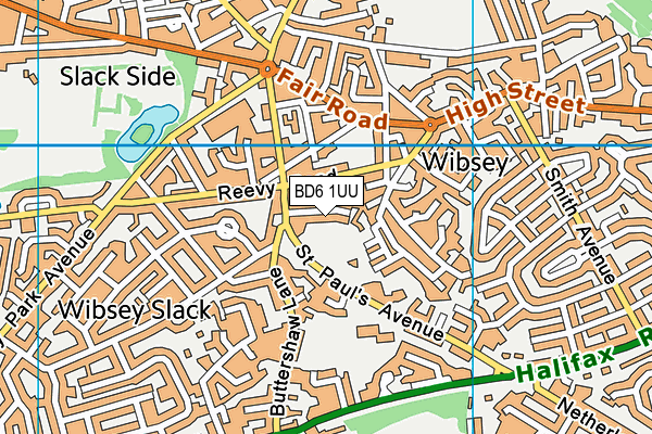 BD6 1UU map - OS VectorMap District (Ordnance Survey)