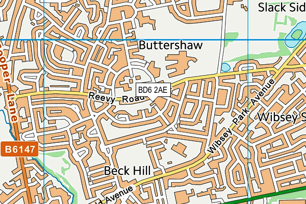 BD6 2AE map - OS VectorMap District (Ordnance Survey)