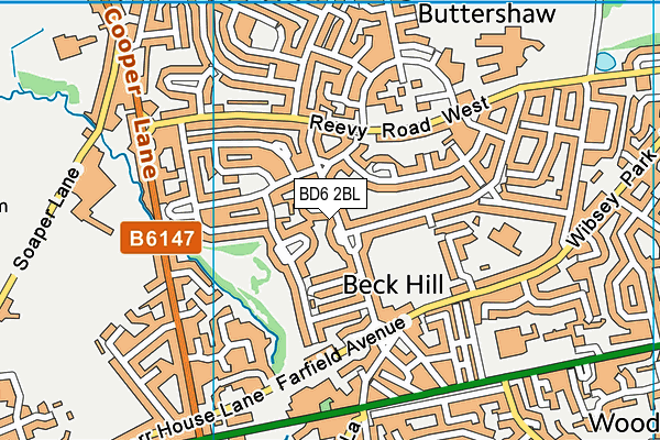 BD6 2BL map - OS VectorMap District (Ordnance Survey)