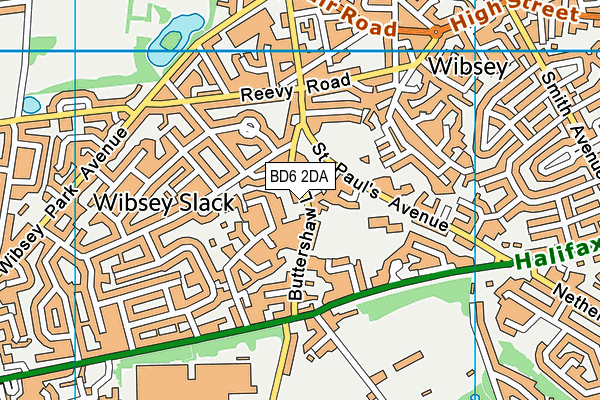 BD6 2DA map - OS VectorMap District (Ordnance Survey)