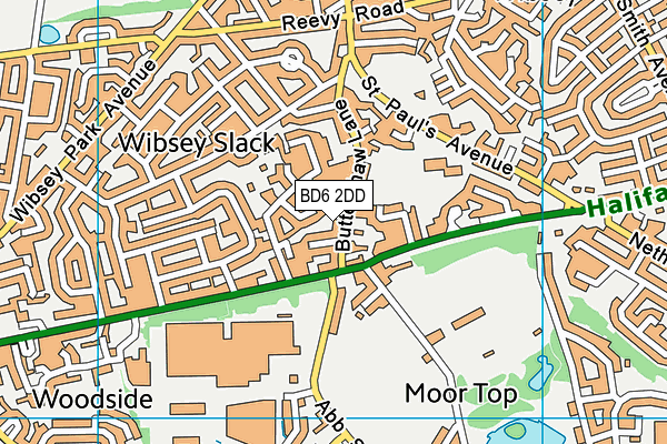 BD6 2DD map - OS VectorMap District (Ordnance Survey)