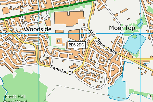 BD6 2DG map - OS VectorMap District (Ordnance Survey)