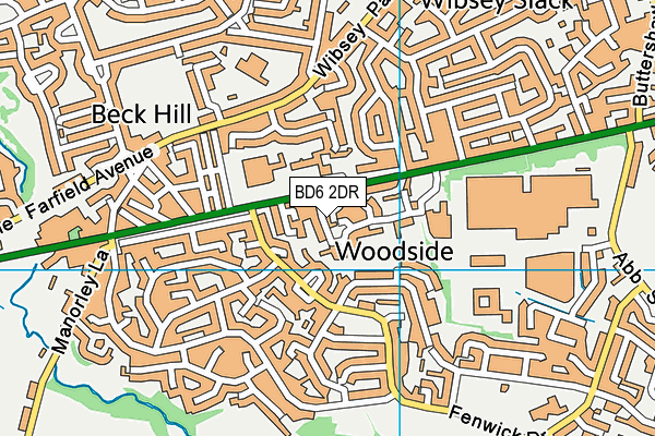 BD6 2DR map - OS VectorMap District (Ordnance Survey)