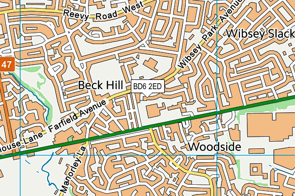 BD6 2ED map - OS VectorMap District (Ordnance Survey)