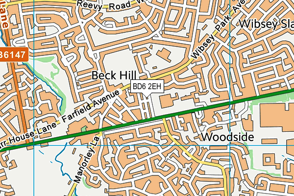 BD6 2EH map - OS VectorMap District (Ordnance Survey)