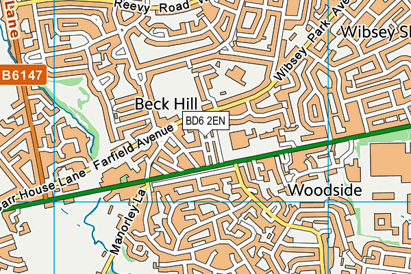 BD6 2EN map - OS VectorMap District (Ordnance Survey)