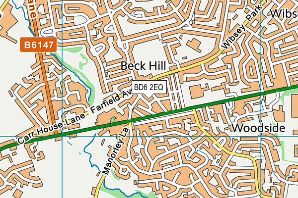 BD6 2EQ map - OS VectorMap District (Ordnance Survey)