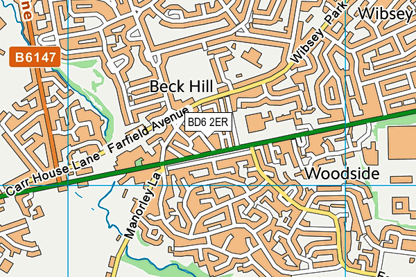 BD6 2ER map - OS VectorMap District (Ordnance Survey)