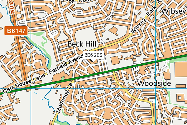 BD6 2ES map - OS VectorMap District (Ordnance Survey)