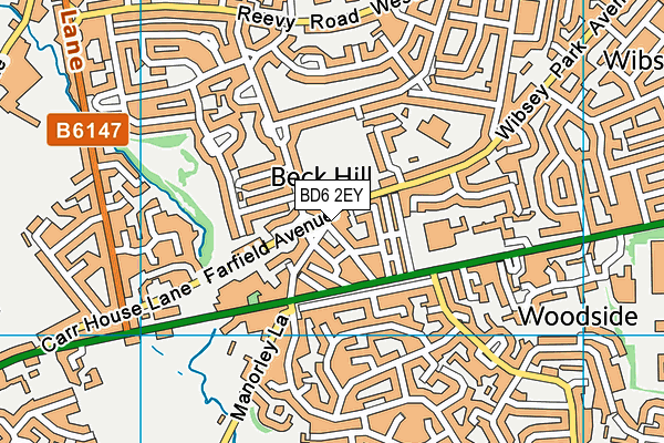 BD6 2EY map - OS VectorMap District (Ordnance Survey)