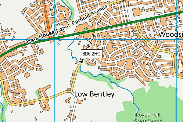 BD6 2HQ map - OS VectorMap District (Ordnance Survey)