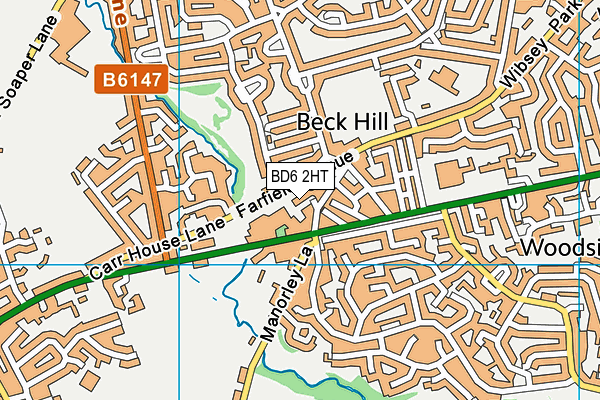 BD6 2HT map - OS VectorMap District (Ordnance Survey)