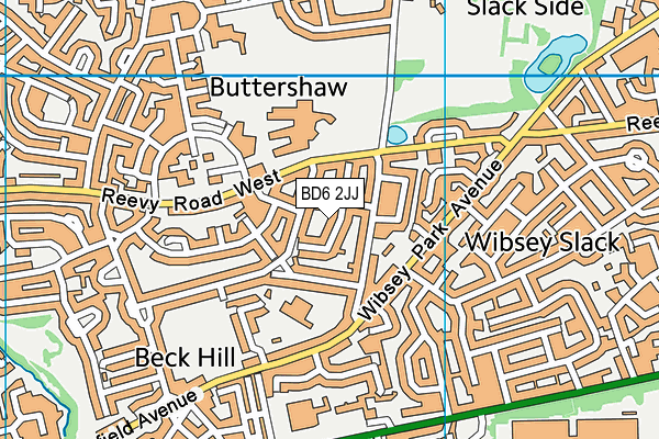 BD6 2JJ map - OS VectorMap District (Ordnance Survey)