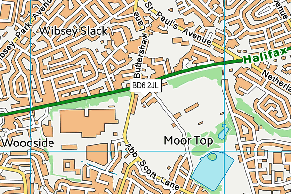 BD6 2JL map - OS VectorMap District (Ordnance Survey)