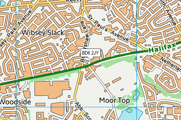 BD6 2JY map - OS VectorMap District (Ordnance Survey)