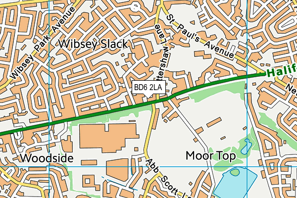 BD6 2LA map - OS VectorMap District (Ordnance Survey)