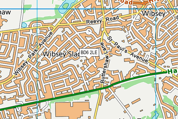 BD6 2LE map - OS VectorMap District (Ordnance Survey)