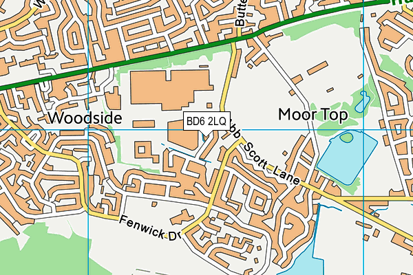 BD6 2LQ map - OS VectorMap District (Ordnance Survey)