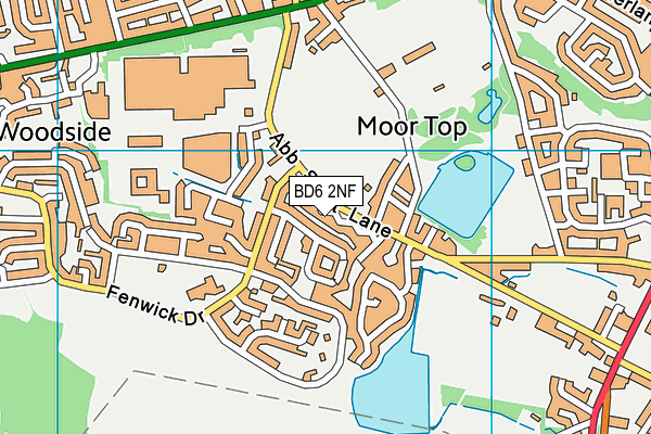 BD6 2NF map - OS VectorMap District (Ordnance Survey)