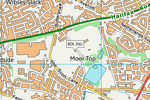 BD6 2NG map - OS VectorMap District (Ordnance Survey)