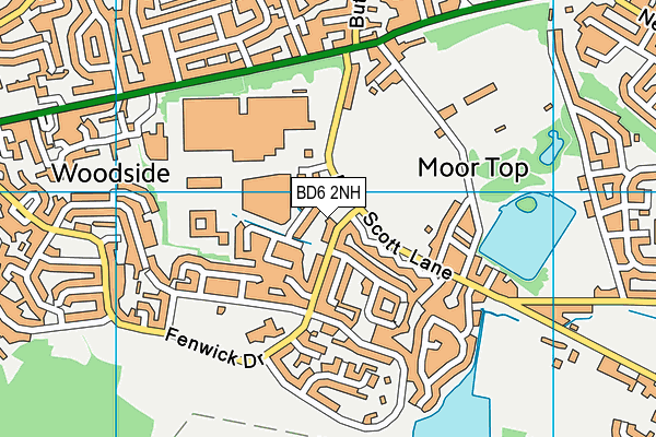 BD6 2NH map - OS VectorMap District (Ordnance Survey)