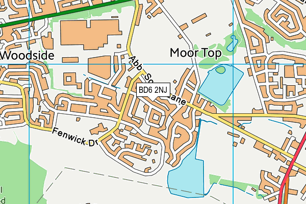 BD6 2NJ map - OS VectorMap District (Ordnance Survey)