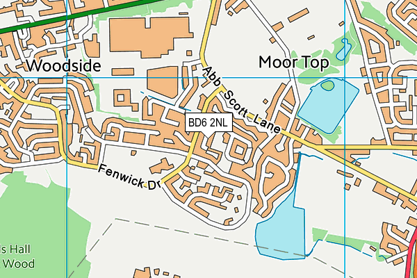 BD6 2NL map - OS VectorMap District (Ordnance Survey)