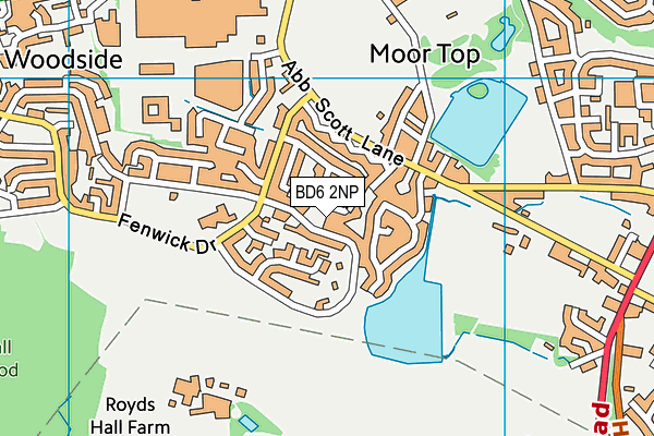 BD6 2NP map - OS VectorMap District (Ordnance Survey)