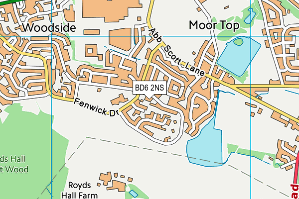 BD6 2NS map - OS VectorMap District (Ordnance Survey)