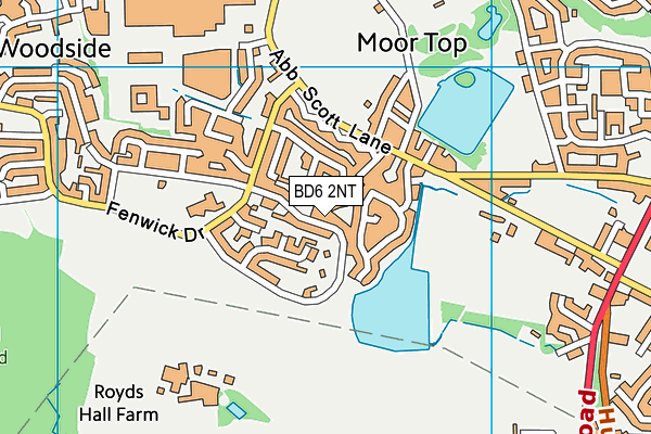 BD6 2NT map - OS VectorMap District (Ordnance Survey)