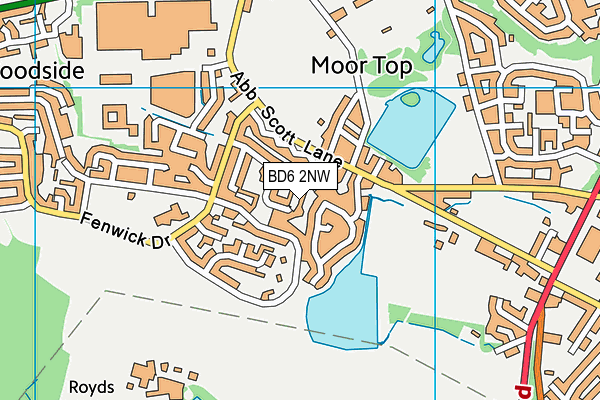 BD6 2NW map - OS VectorMap District (Ordnance Survey)
