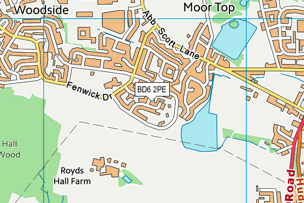 BD6 2PE map - OS VectorMap District (Ordnance Survey)